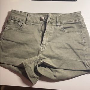 American Eagle green Jean shorts